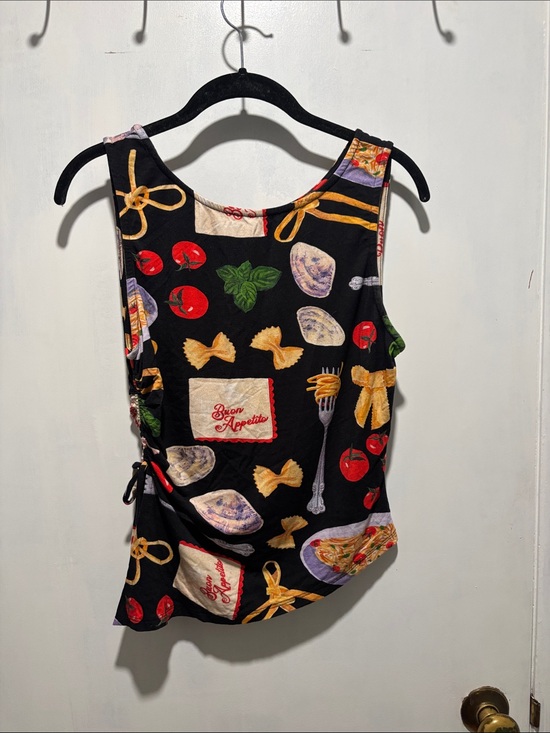 Lisa Says Gah Tops - LISA SAYS GAH Erin Buon Appetito sleeveless Asymetrical stretch tank top medium